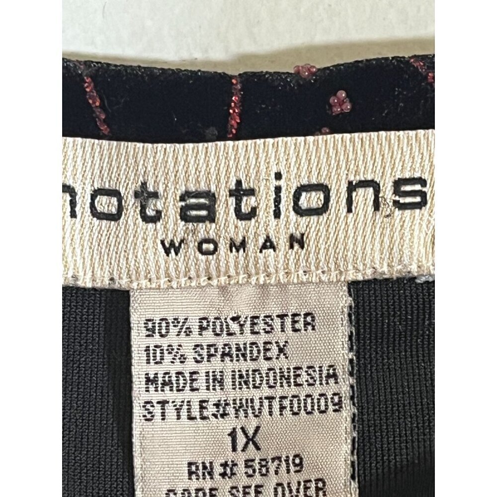 Notation Jacket 1x Black Rhinestone Glitter Witch… - image 2